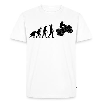 Evolution Quad Racer - Men's Premium Organic T-Shirt - white - Front - Nico (187cm)