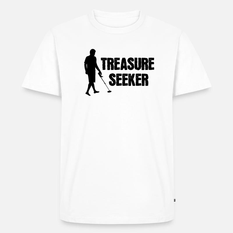 Treasure seeker - Männer Premium Bio T-Shirt - Weiß