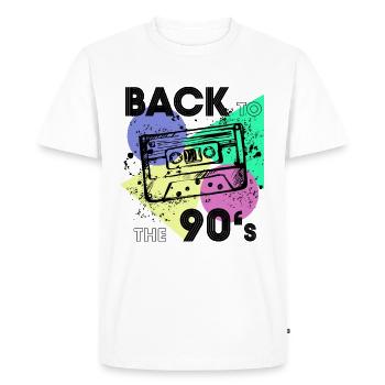 Back to the 90's - Men's Premium Organic T-Shirt - white - Front - Nico (187cm)