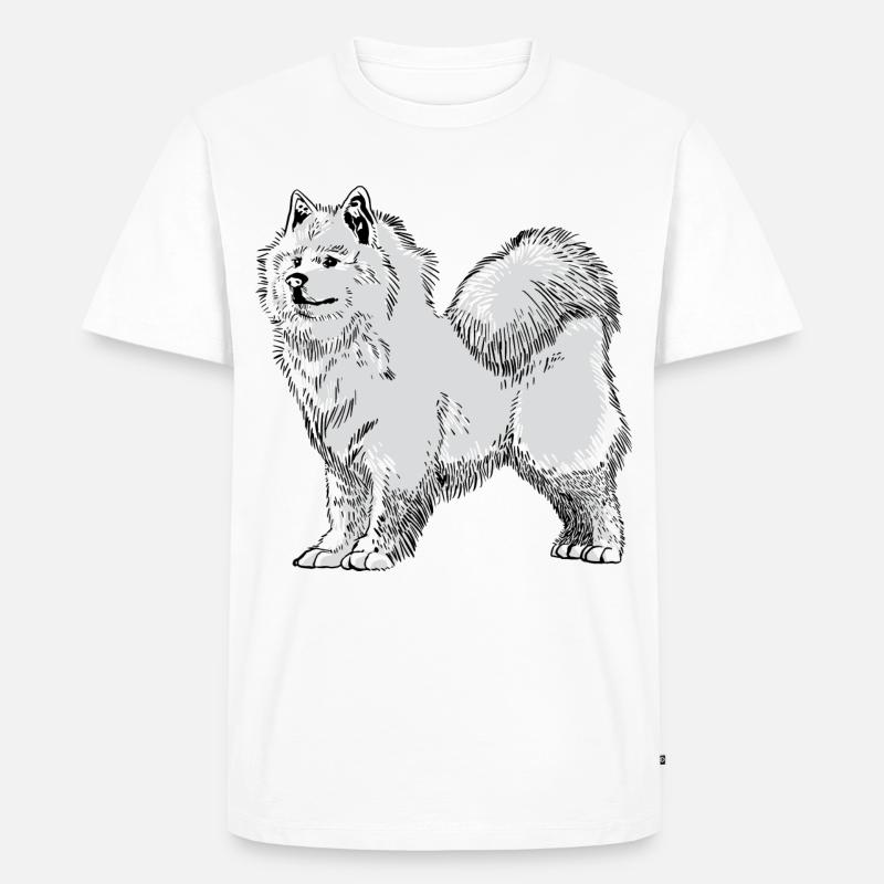 Samojede Schlittenhund Samojeden Geschenk - Männer Premium Bio T-Shirt - Weiß