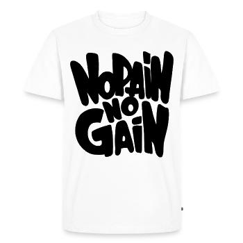 Gym Sport sport de musculation - T-shirt Premium bio Homme - blanc - Devant - Nico (187cm)