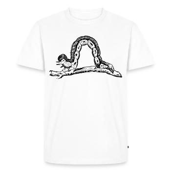 Chenille vintage - T-shirt Premium bio Homme - blanc - Devant - Nico (187cm)