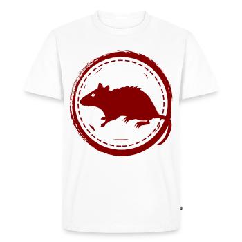 Rat - Rongeur - T-shirt Premium bio Homme - blanc - Devant - Nico (187cm)