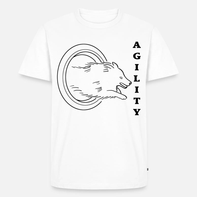 Agility Sheltie - Männer Premium Bio T-Shirt - Weiß