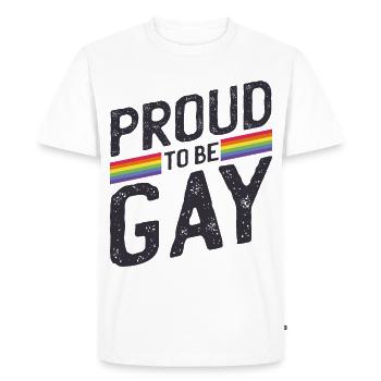 Gay Gay Homo Pride Fier Csd Cadeau Fierté - T-shirt Premium bio Homme - blanc - Devant - Nico (187cm)