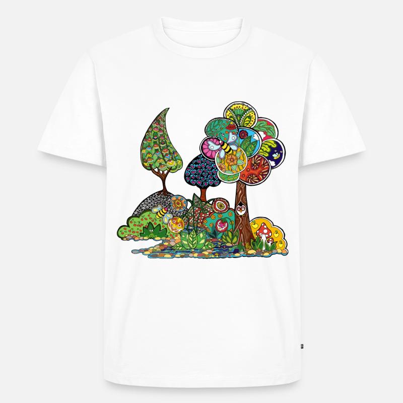 Der Garten von Elise - Männer Premium Bio T-Shirt - Weiß