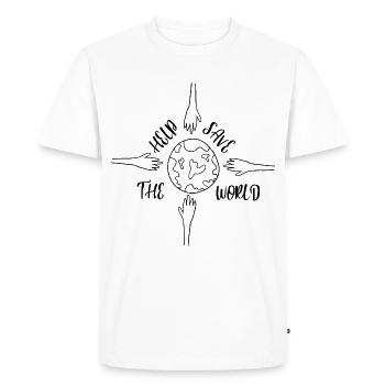 Sauver le monde les vendredis pour l'avenir - T-shirt Premium bio Homme - blanc - Devant - Nico (187cm)
