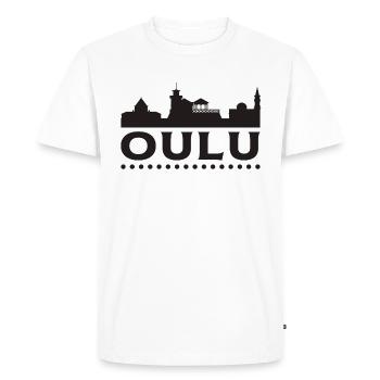 Oulu Finlande Ville vacances cadeau sort Cool - T-shirt Premium bio Homme - blanc - Devant - Nico (187cm)