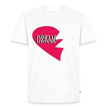 Dream Team Herz - T-shirt Premium bio Homme - blanc - Devant - Nico (187cm)