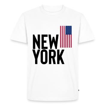 New York - T-shirt Premium bio Homme - blanc - Devant - Nico (187cm)