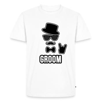 Cool Groom - Men's Premium Organic T-Shirt - white - Front - Nico (187cm)