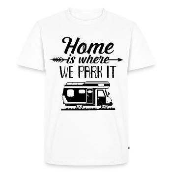 Home is where we park it camper wild camps - Men's Premium Organic T-Shirt - white - Front - Nico (187cm)