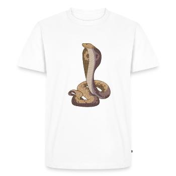 Serpent Cobra - T-shirt Premium bio Homme - blanc - Devant - Nico (187cm)
