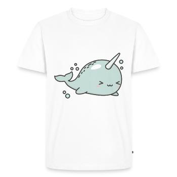Narwhal - Men's Premium Organic T-Shirt - white - Front - Nico (187cm)