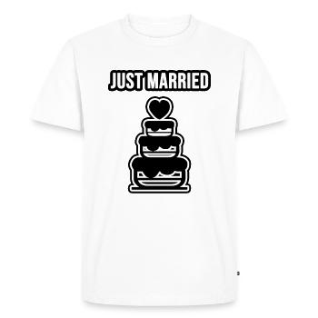 Nouvellement marié - T-shirt Premium bio Homme - blanc - Devant - Nico (187cm)