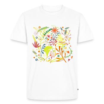 Tropical - Men's Premium Organic T-Shirt - white - Front - Nico (187cm)