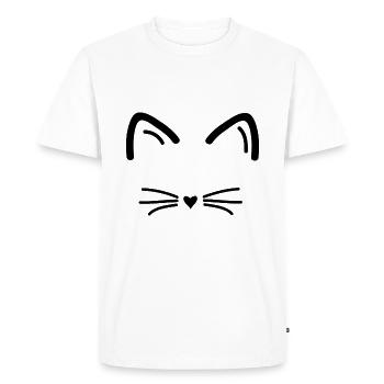 Chat Cat lady amoureux des chats - T-shirt Premium bio Homme - blanc - Devant - Nico (187cm)