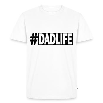 Papa père - T-shirt Premium bio Homme - blanc - Devant - Nico (187cm)