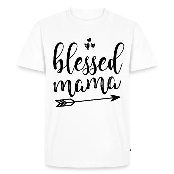 Mère Maman - T-shirt Premium bio Homme - blanc - Devant - Nico (187cm)