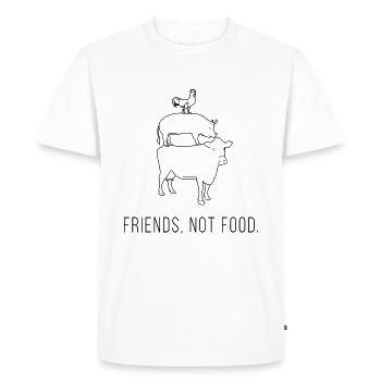 Vegan vegan vegan - Men's Premium Organic T-Shirt - white - Front - Nico (187cm)