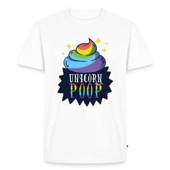 Einhorn unicorn poop - Männer Premium Bio T-Shirt - Weiß - Vorne - Nico (187cm)