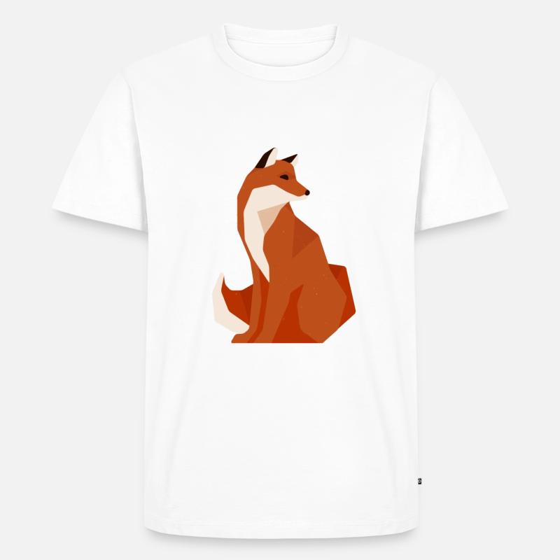 Fuchs - Männer Premium Bio T-Shirt - Weiß