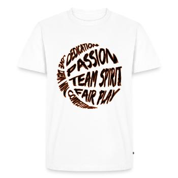 Basket-ball basket-ball équipe de basket - T-shirt Premium bio Homme - blanc - Devant - Nico (187cm)