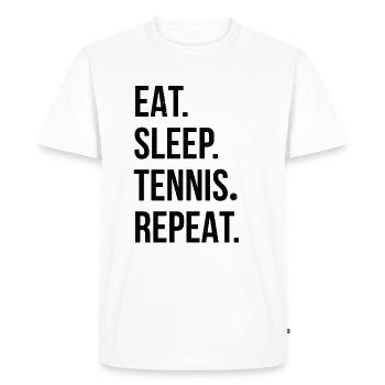 Tennis Tennis Tennis - T-shirt Premium bio Homme - blanc - Devant - Nico (187cm)