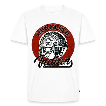 Indien - T-shirt Premium bio Homme - blanc - Devant - Nico (187cm)