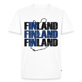 Finlande - T-shirt Premium bio Homme - blanc - Devant - Nico (187cm)