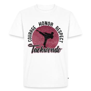 Arts Martiaux Taekwondo Karaté Japon Arts Martiaux - T-shirt Premium bio Homme - blanc - Devant - Nico (187cm)