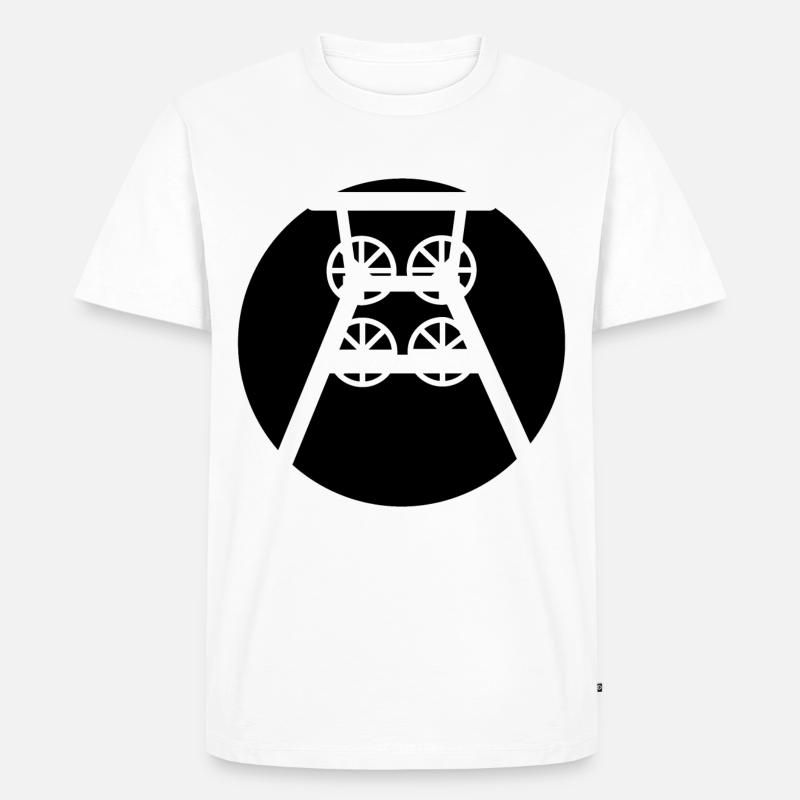 Ruhrpott Zeche Förderturm (b) - Männer Premium Bio T-Shirt - Weiß