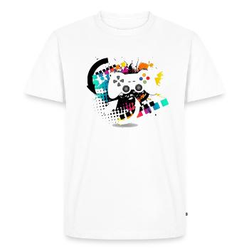Gamepad Controller Colorful - Men's Premium Organic T-Shirt - white - Front - Nico (187cm)