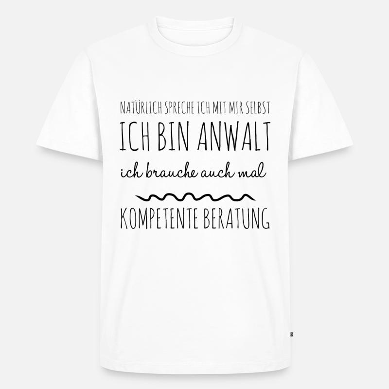 Lustige Geschenkidee Anwalt Kompetenz - Männer Premium Bio T-Shirt - Weiß