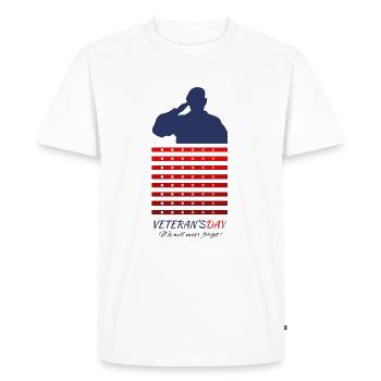 Veterans Jour Soldats Fête Fête Cadeau USA Army - T-shirt Premium bio Homme - blanc - Devant - Nico (187cm)