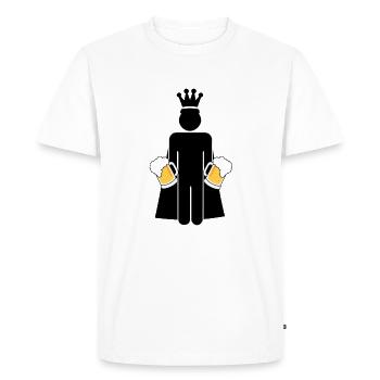 Bierkönig - Men's Premium Organic T-Shirt - white - Front - Nico (187cm)