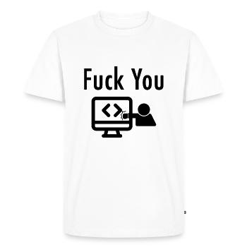 Coding - Men's Premium Organic T-Shirt - white - Front - Nico (187cm)