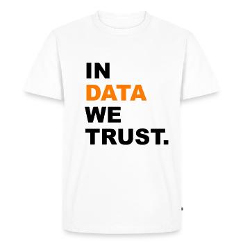 Data - Men's Premium Organic T-Shirt - white - Front - Nico (187cm)