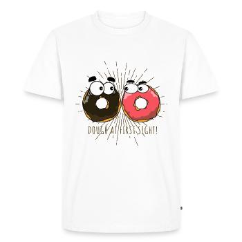 Drôle de nourriture Food Foody cadeau de donut - T-shirt Premium bio Homme - blanc - Devant - Nico (187cm)