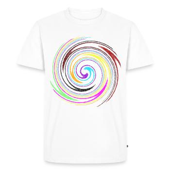 Couleurs tourbillonnantes, couleurs tourbillonnantes - T-shirt Premium bio Homme - blanc - Devant - Nico (187cm)