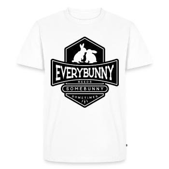Chaque lapin a besoin d’un câlin de lapin Noir - T-shirt Premium bio Homme - blanc - Devant - Nico (187cm)