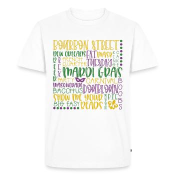 Mardi Gras Subway Art Costume - Men's Premium Organic T-Shirt - white - Front - Nico (187cm)