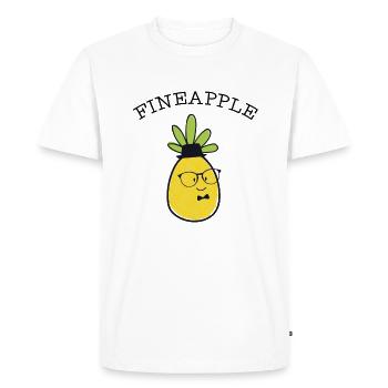 Pineapple Fruit Glasses Figure Funny Gift - Men's Premium Organic T-Shirt - white - Front - Nico (187cm)