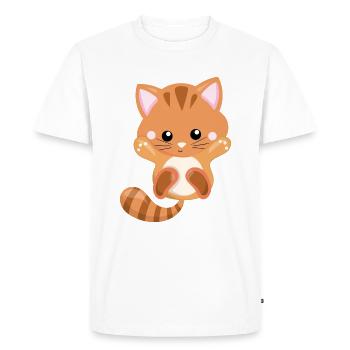 CATS - T-shirt Premium bio Homme - blanc - Devant - Nico (187cm)