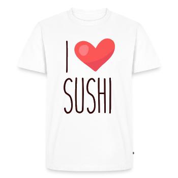 Sushi love - Men's Premium Organic T-Shirt - white - Front - Nico (187cm)
