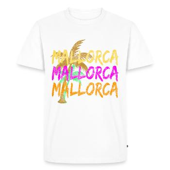 Majorque et palmiers - T-shirt Premium bio Homme - blanc - Devant - Nico (187cm)