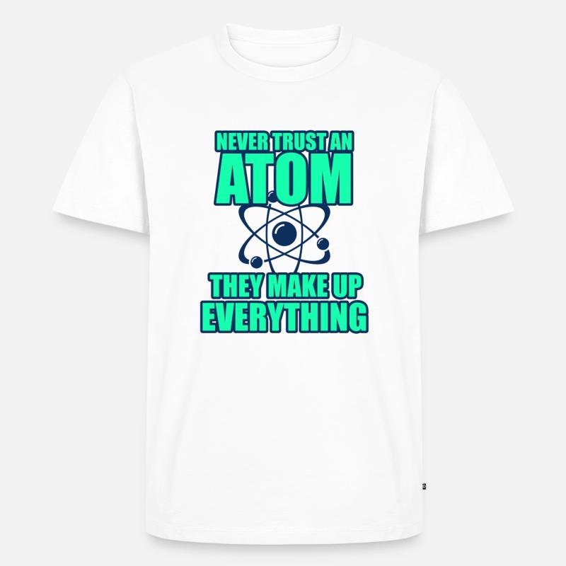 atom - Men's Premium Organic T-Shirt - white