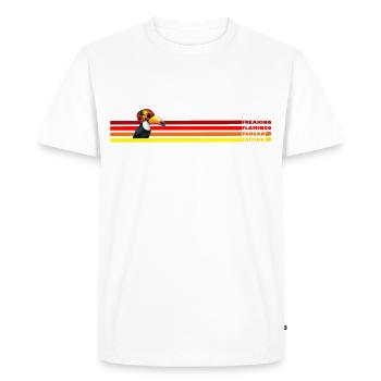 Toucan et rayures - T-shirt Premium bio Homme - blanc - Devant - Nico (187cm)