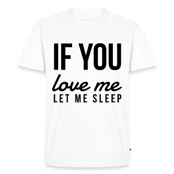 Sleep Funny saying Morning Muffle Gifts - Men's Premium Organic T-Shirt - white - Front - Nico (187cm)
