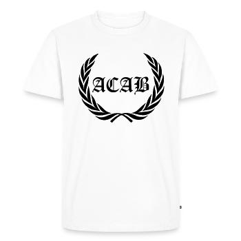 ACAB POLIZEI 1312 all cops are bastards bay loorbe - Men's Premium Organic T-Shirt - white - Front - Nico (187cm)